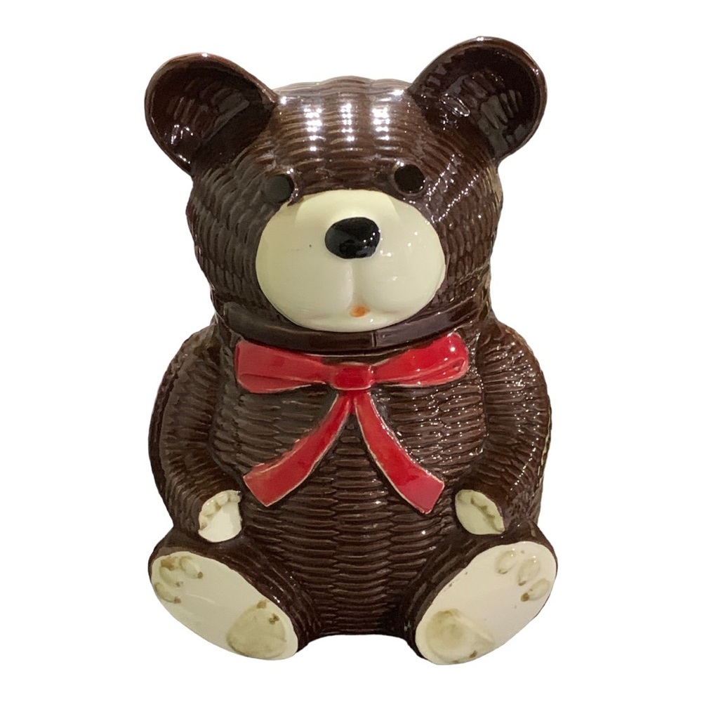 Vintage Otagiri Brown Bear Cookie Jar - 1981 Japan - Very Good Condition